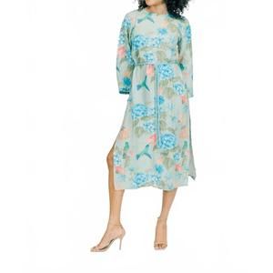NEW MARIGOLD milani three quarter sleeve dress in multicolor